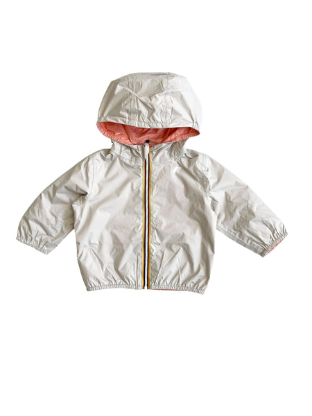 Giubbino reversibile beige e pesca per neonata K-WAY K2123IW C53 