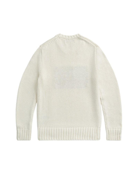 Maglia bianca con bandiera per bambino Ralph Lauren Kids 323668285006 WHITE 