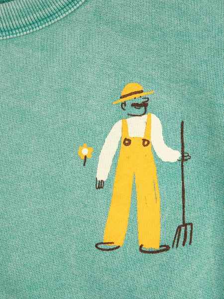 Felpa verde con stampa per neonati e bambini Bobo Choses B126AC043 UNI 