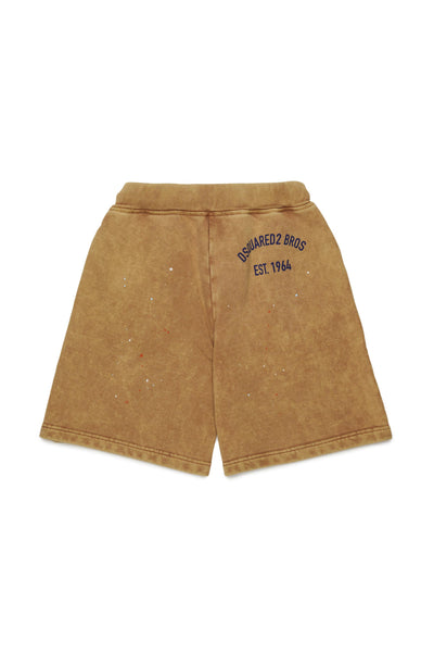 Bermuda sabbia con logo per bambino Dsquared2 DQ3202 DQ730 