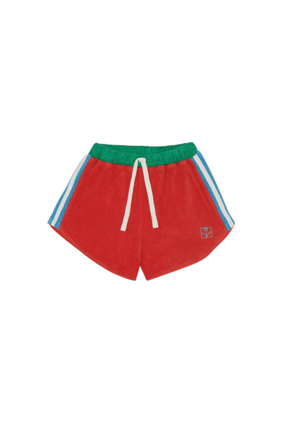 Shorts in spugna rosso per bambini The Campamento TC-SS26-83 RED 