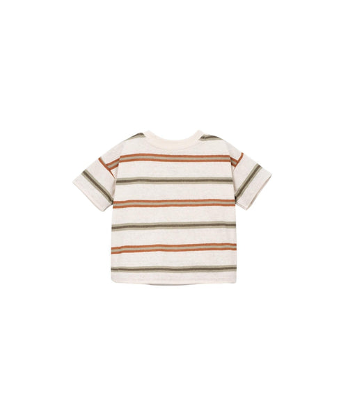 T-shirt ecrù in maglia  a righe multicolor per neonato Play up 1AS11052 R360G 