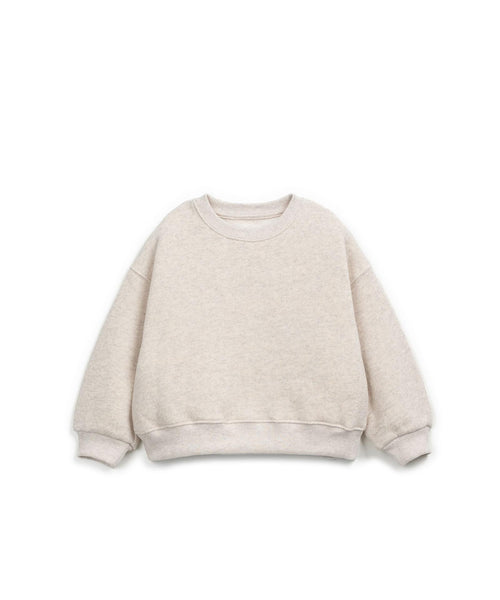 Felpa beige con colletto per bambina Play up 4AR10903 P0086 