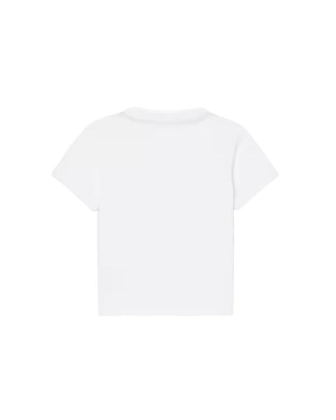 T-shirt bianca con logo per bambino Lacoste 847025 W8L 
