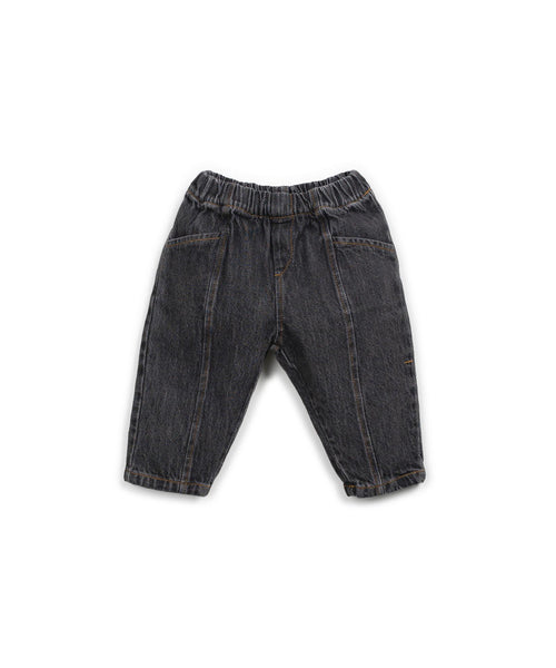 Jeans in denim nero per neonato Play up 1AR11609 D002 