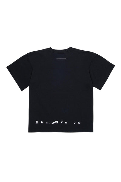 T-shirt nera con logo per bambino MM6 Maison Margiela M60986 M6900 