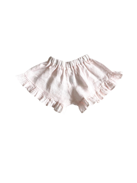 Shorts rosa in lino per neonata Fiorile 1513 030 