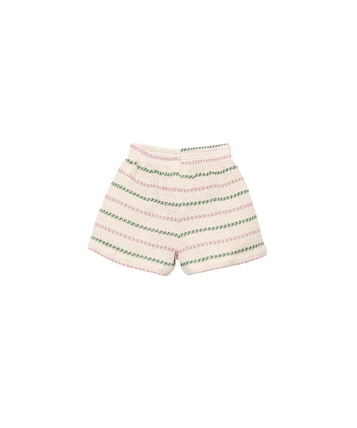 Shorts in maglia beige a righe per bambina Play up 4AS11702 R366P 
