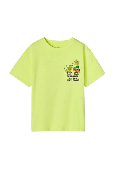 T-shirt giallo fluo per bambino American Vintage KFIZ02A JAUNE FLUO 