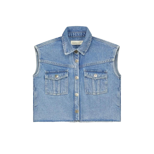 Gilet in denim blu per bambini Charlie petite PAGE GILET 424 