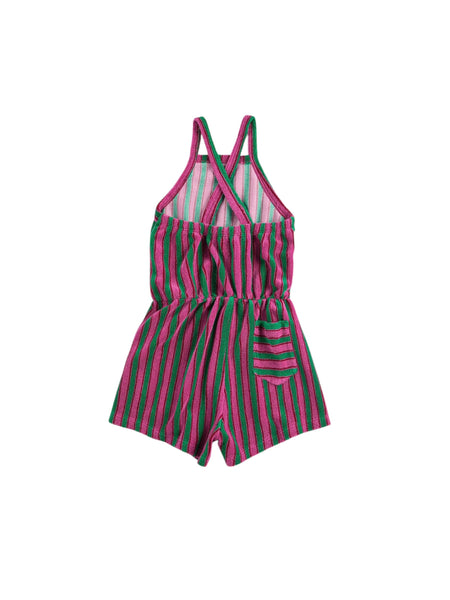 Salopette in spugna a righe multicolor per neonata e bambina Bobo Choses B126AC109 UNI 