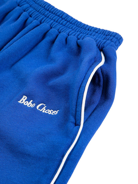 Pantalone in felpa blu con logo per neonato e bambino Bobo Choses B126AC086 UNI 