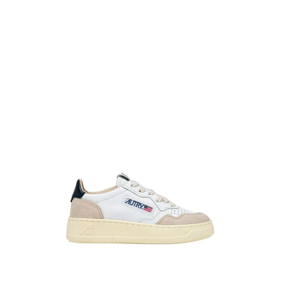 Sneankers in pelle e suede con dettaglio blu  per bambini Autry KULK FS06 