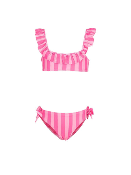 Bikini a righe rosa per bambina F**K FJ26-SG0724X83 FANT 