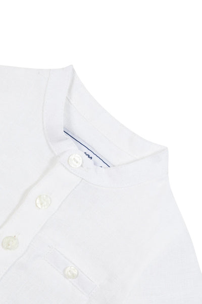 Camicia bianca in lino per neonato Tartine et Chocolat CC12001-01 BLANC 
