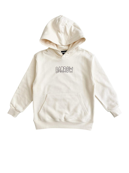 Felpa con cappuccio panna con logo per bambini Barrow F5BKJUHS225 013 