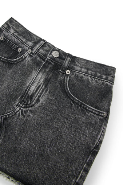 Gonna in denim nero per bambina MM6 Maison Margiela M60864 M602 