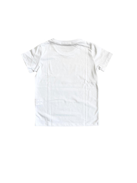 T-shirt bianca con stampa per neonata e bambina Mousse kids LKTS120W LOVUNICORN 