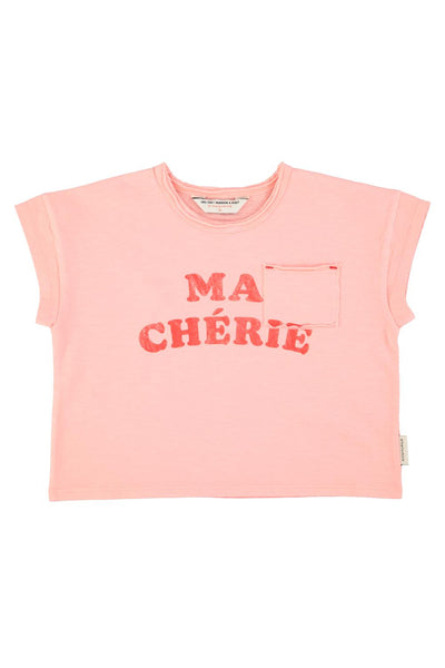 T-shirt rosa con stampa per  bambina Piupiuchick SS26.JRS2615E LIGHT PINK 