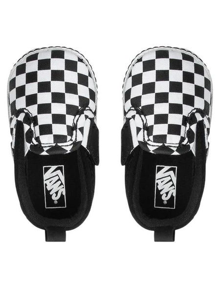 Slip-On bianca e nera per neonati Vans VN0A2XSLFB71 BLKWH 