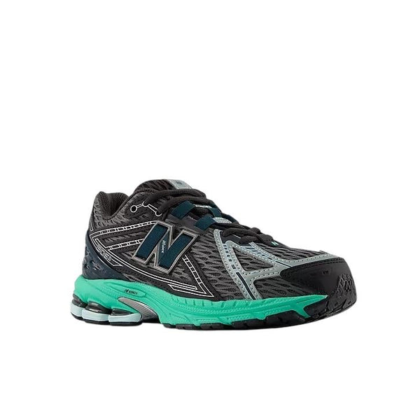 Sneakers 1906 nera e grigia con dettagli verdi per bambini New Balance G1906 66V 
