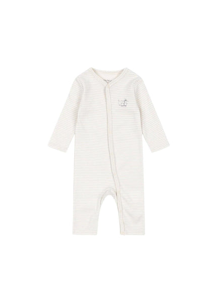 Tutina a righe celelsti per neonato Konges slojd FA100037 TEA STRIPE GRAY 