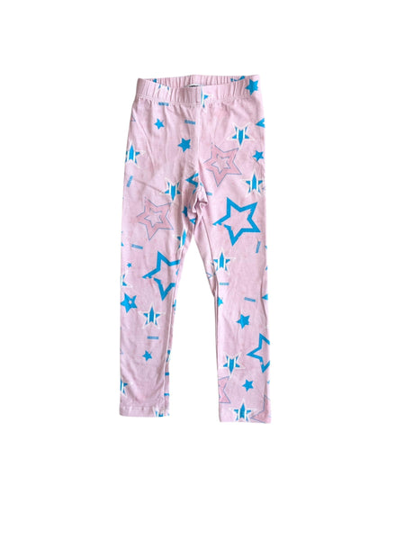 Leggings rosa con stampa all over per neonata e bambina Mousse kids LKL120 LOVUNICORN 