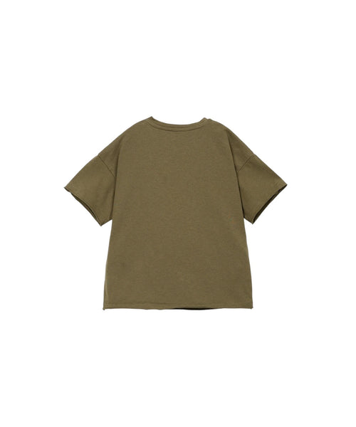 T-shirt verde militare con taschino per bambino Play up 3AS10900 P7217 