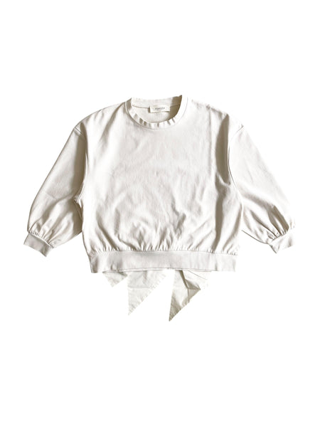 Felpa panna con fiocco per neonata e bambina Fiorile 1319 120 