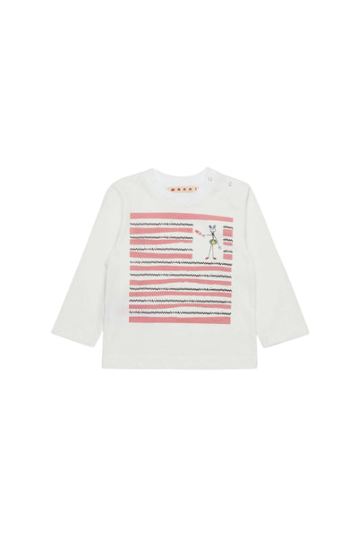 T-shirt bianca con stampa per neoanta Marni M01510 0M114 