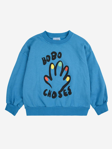 Felpa azzura con stampa per neonati e bambini Bobo Choses B225AC035 UNI 