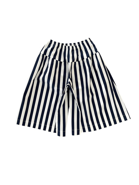 Gonna-pantalone a righe bianche e blu per neonata e bambina Cucù Lab CECILIA RIGA BLU 