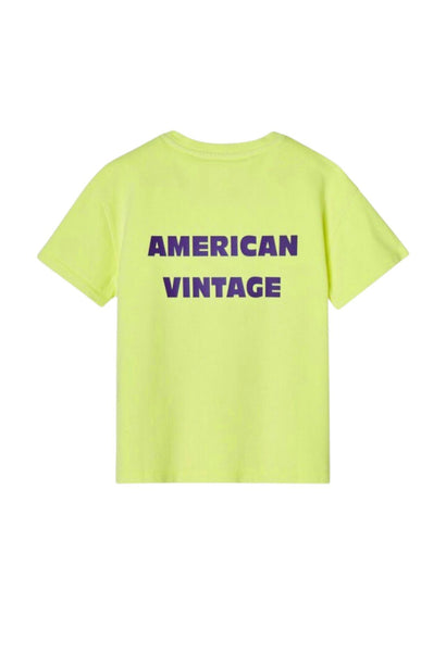 T-shirt giallo fluo per bambino American Vintage KFIZ02A JAUNE FLUO 