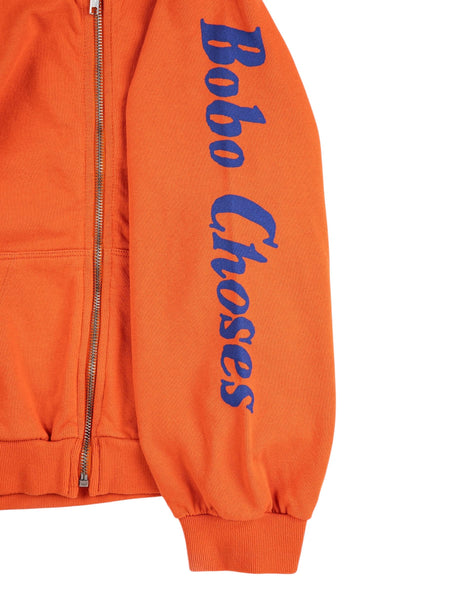 Felpa arancione con zip per neonati e bambini Bobo Choses B126AC053 UNI 