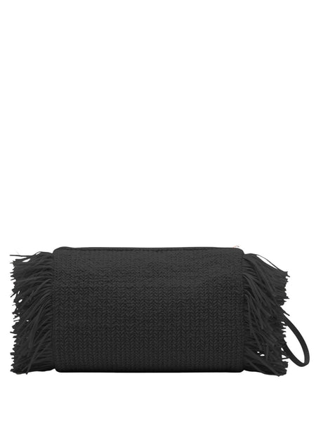 Pochette in paglia nera con logo F**K FA26-SW0050BK BLACK 