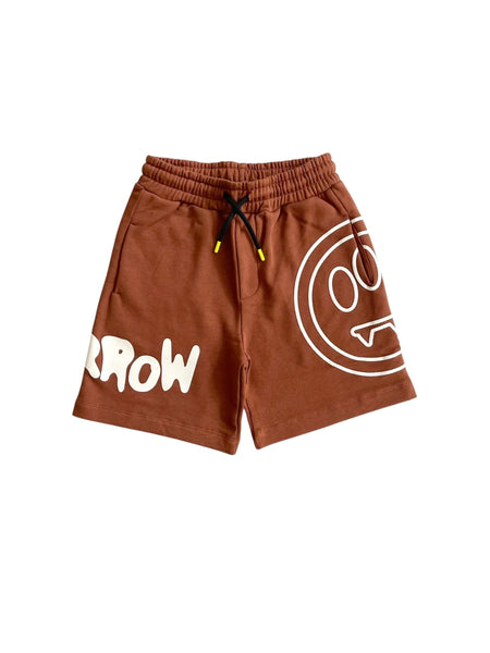 Bermuda in felpa cioccoloto con logo per bambino Barrow S6BKJUBE012 920 