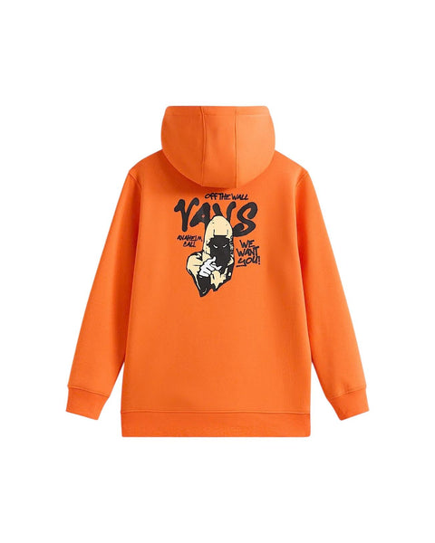 Felpa arancione con logo per bambino Vans VN000VY6FLM1 FLAME 