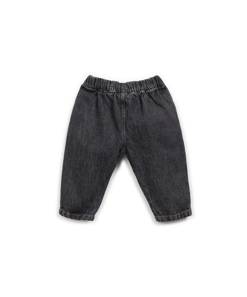 Jeans in denim nero per neonato Play up 1AR11609 D002 