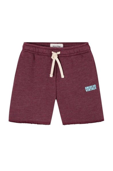 Shorts in felpa bordeaux con logo per neonati e bambini American Vintage KDOV09A BORDEAUX 