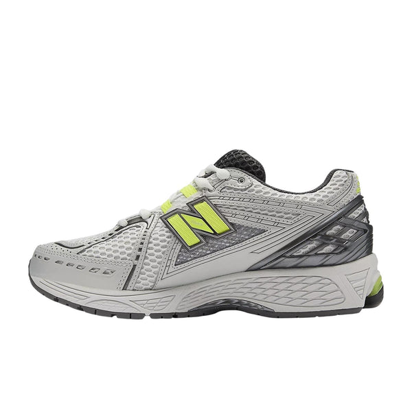 Sneakers 1906 grigia con dettagli fluo per bambini New Balance G1906 6PA 