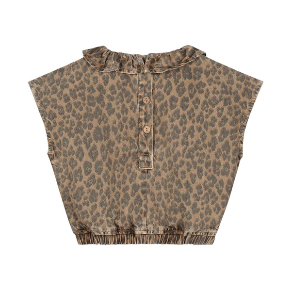 Top in denim animalier per bambina Charlie petite PAIGE TOP 1000 