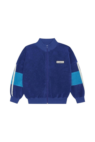 Felpa aperta in spugna blu con logo per bambini The Campamento TC-SS26-53 BLUE 