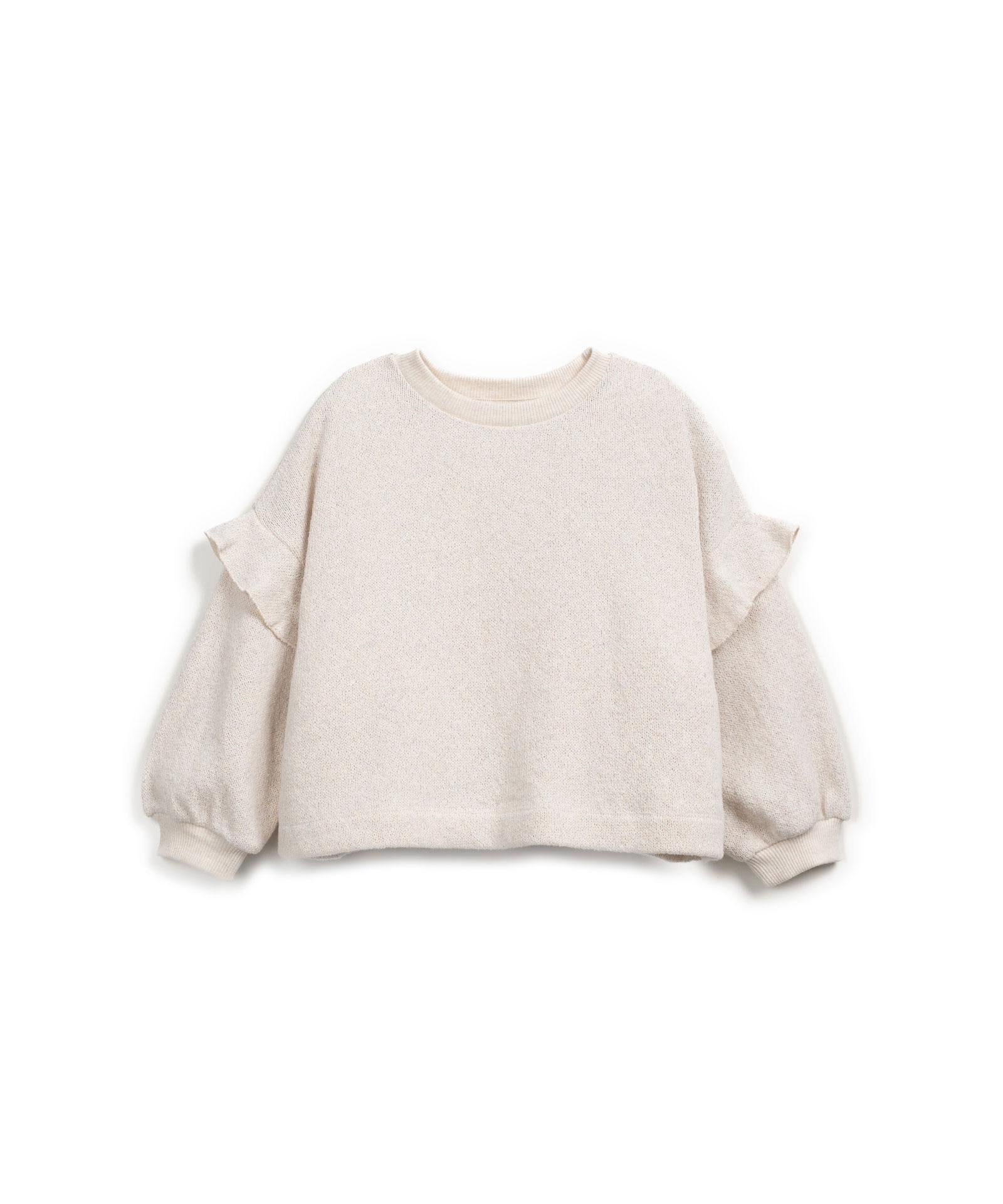 Maglia panna per bambina Play up 4AR11350 P0085 