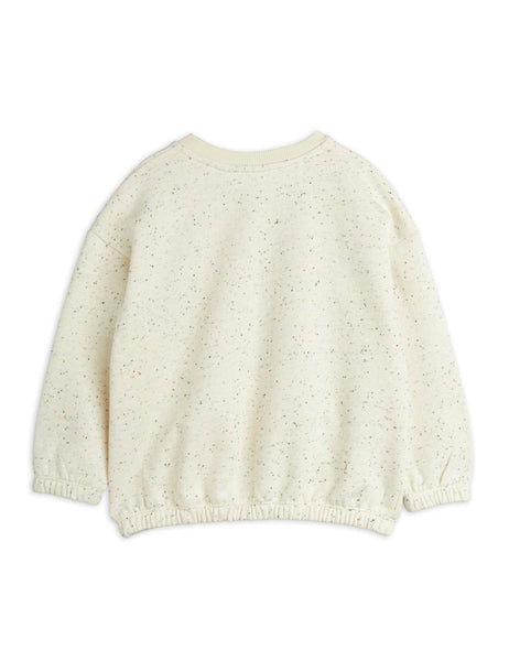 Felpa beige con ricamo per neonati e bambini Mini Rodini 2562011611 OFFWHITE 