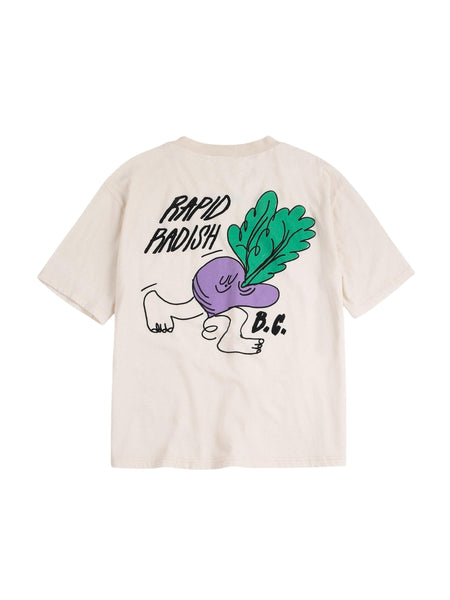 T-shirt panna con logo e stampa per neonati e bambini Bobo Choses B126AC019 UNI 