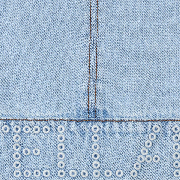 Top in denim con logo per bambina Stella McCartney kids TY5A52 600 