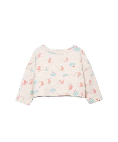 Maglia beige con stampa all over per bambina Play up 4AS11351 E768N 