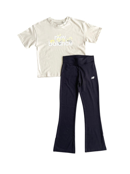 Completo nero con logo per bambina New Balance YS61U95L CAVIAR 