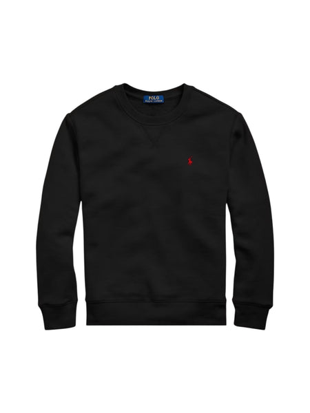 Felpa nera con logo per bambini Ralph Lauren Kids 323772102004 BLACK 
