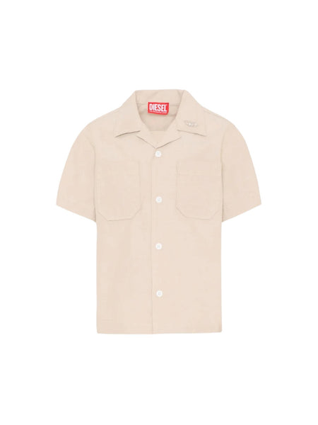 Camicia beige per bambino Diesel J02671 KXBSN K141 